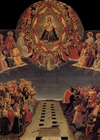 A detail of Fra Angelico’s Last Judgment depicting the sorting of souls.